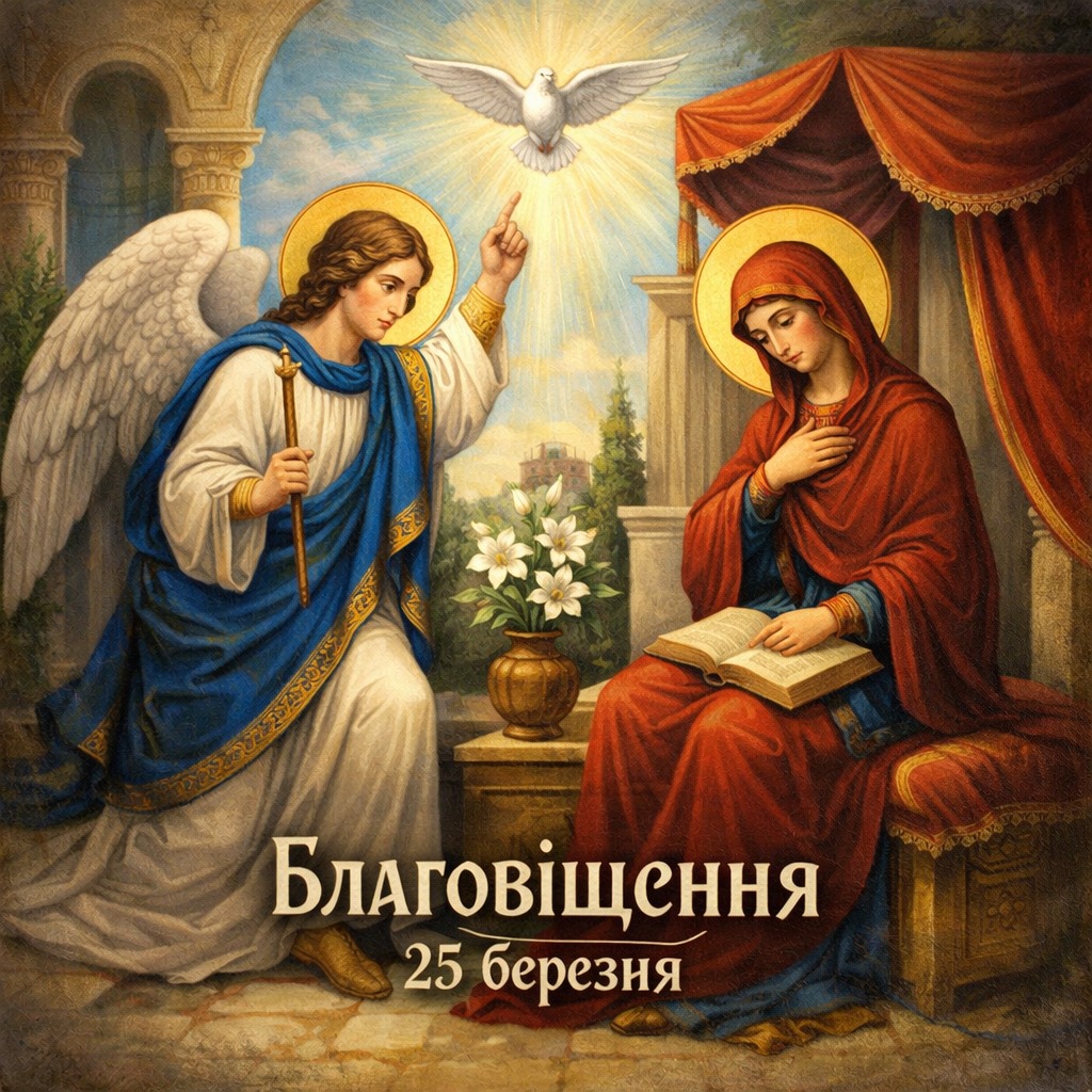 БЛАГОВІЩЕННЯ ПРЕСВЯТОЇ БОГОРОДИЦІ,  БЛАГА ЗВІСТКА…