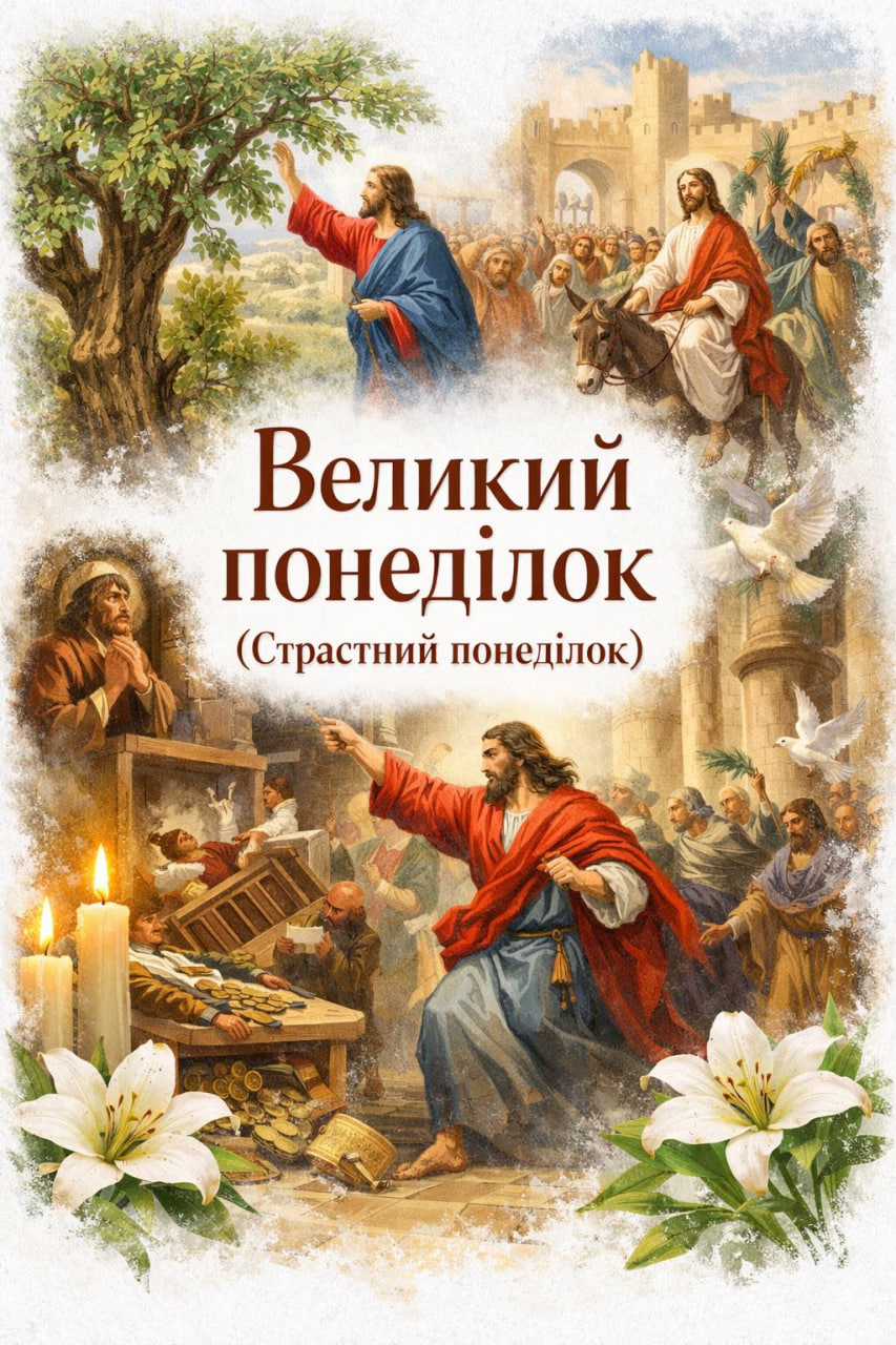 ВЕЛИКИЙ ПОНЕДІЛОК, СТРАСТНИЙ ПОНЕДІЛОК…